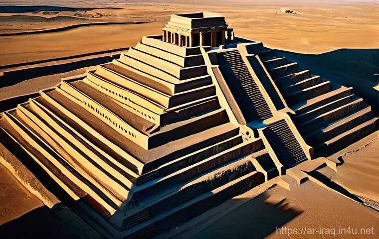 이라크 나시리야  우르 유적지 - Image Prompt 1: The Grandeur of Ur's Ziggurat**