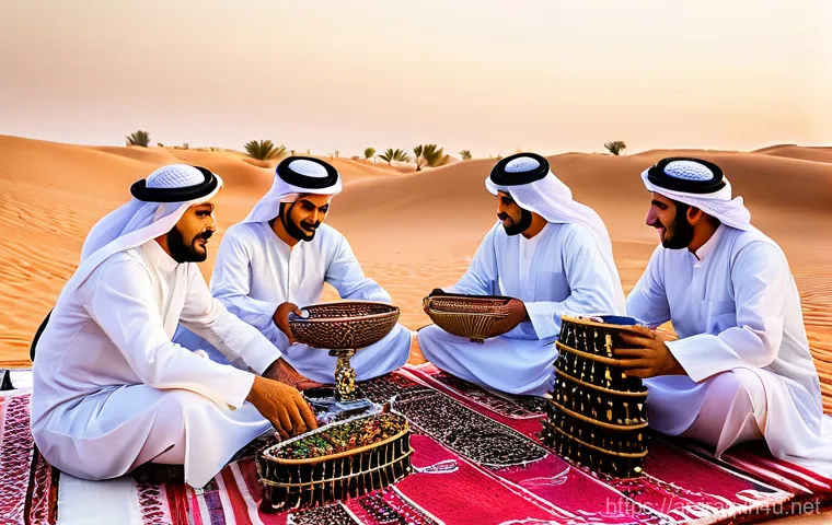 이라크와 사우디아라비아의 문화 비교 - **Prompt 2: Elegance of Arab Attire Across Iraq and Saudi Arabia**
    "A scene depicting gracefully...